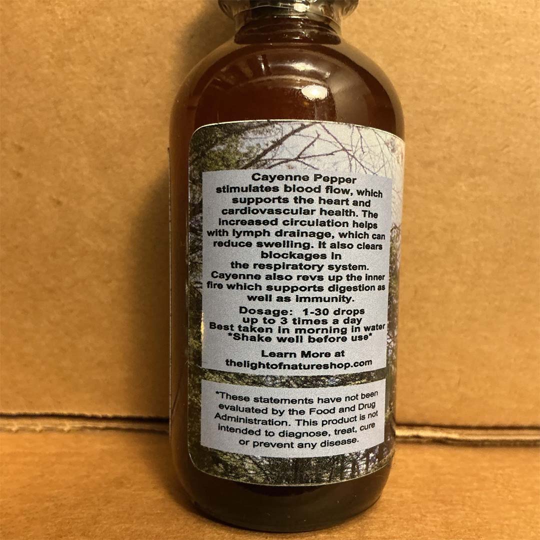 Cayenne Fresh Pepper Tincture (2 oz Bottle) - Image 2